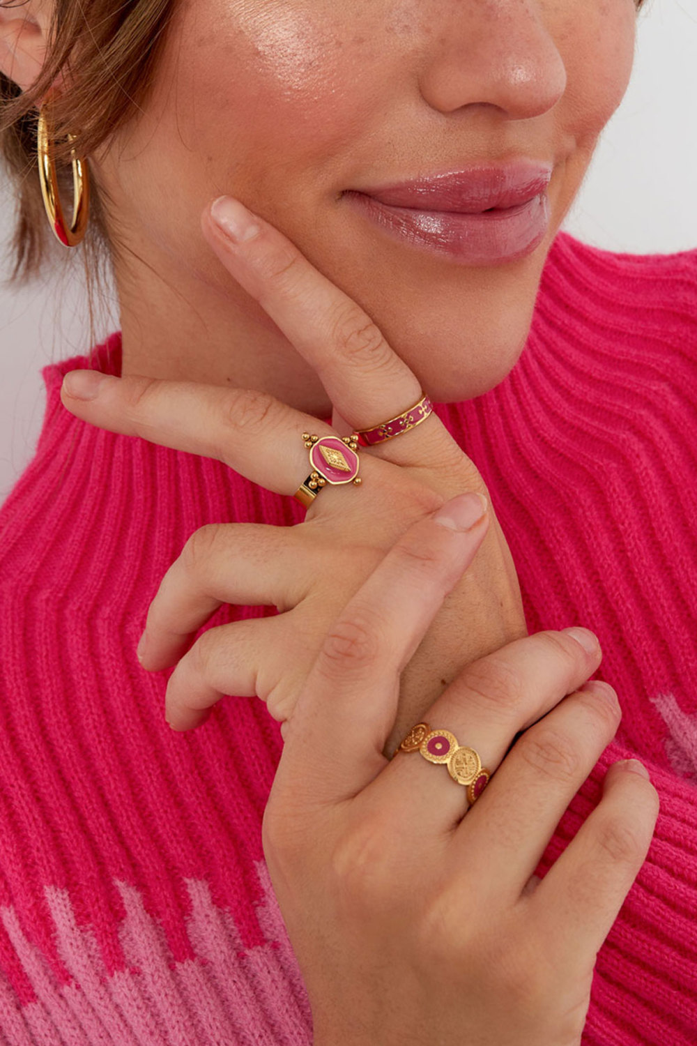 Bague Look Vintage Colcouleur Orée - Couleur Or/Vert h5Image2