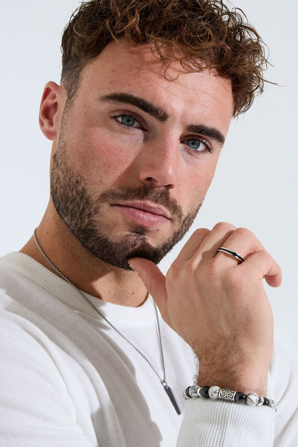 Bague Homme Fine Ligne - Argent/Noir h5Image2