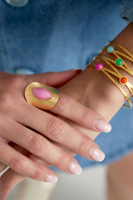 Bague bohème nomade - dorée 2
