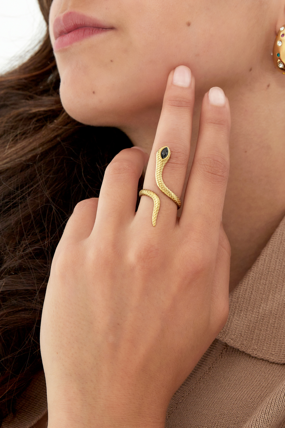 Bague Serpent Noir Image3