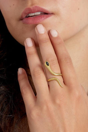 Bague Serpent Noir h5 Image2