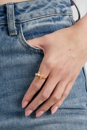 Bague Noeud Inversé - Doré h5 Image2
