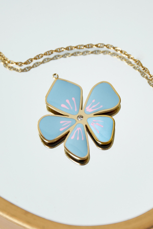 Charm Fleur Hawaïenne - Bleu Rose h5 Image2