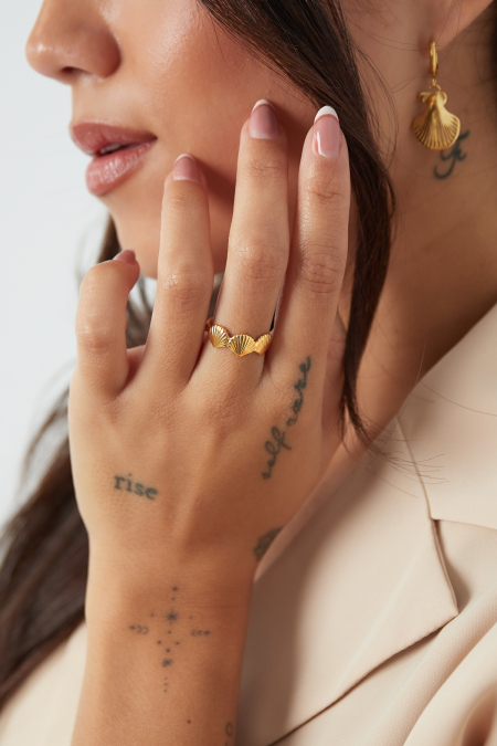 bague amoureux des coquillages 2