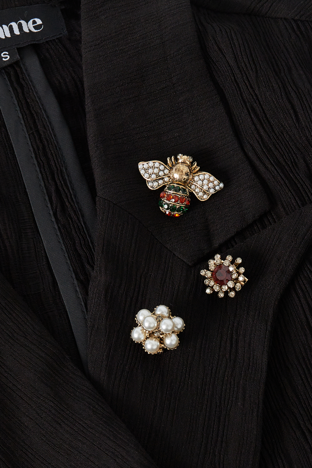Trio De Broches Busy Bee - Couleur Or Blanc Image3