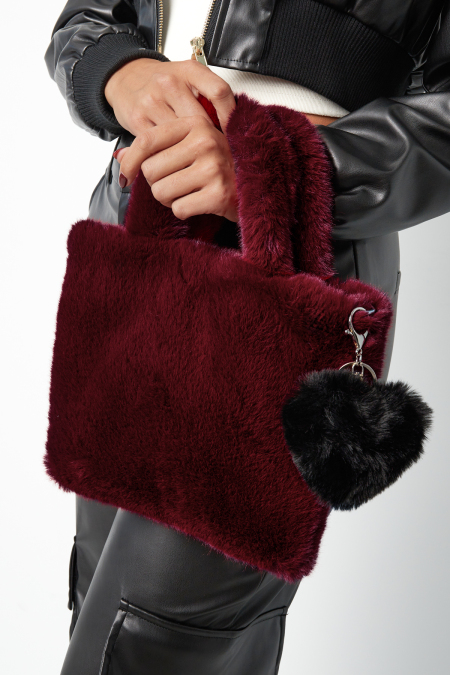 Porte-clés coeur à pelucher 2