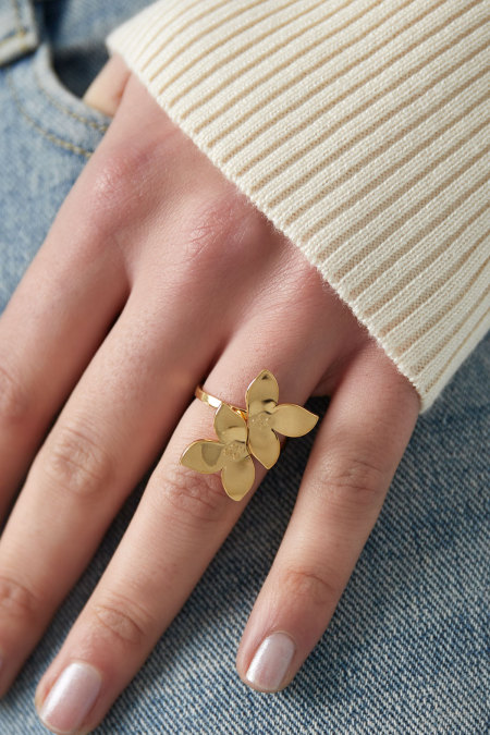 bague duo de fleurs 2