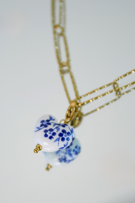 Breloque DIY en forme de fleur bleue 2