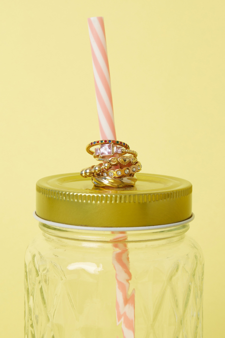 Bague avec des smileys et un cœur 2