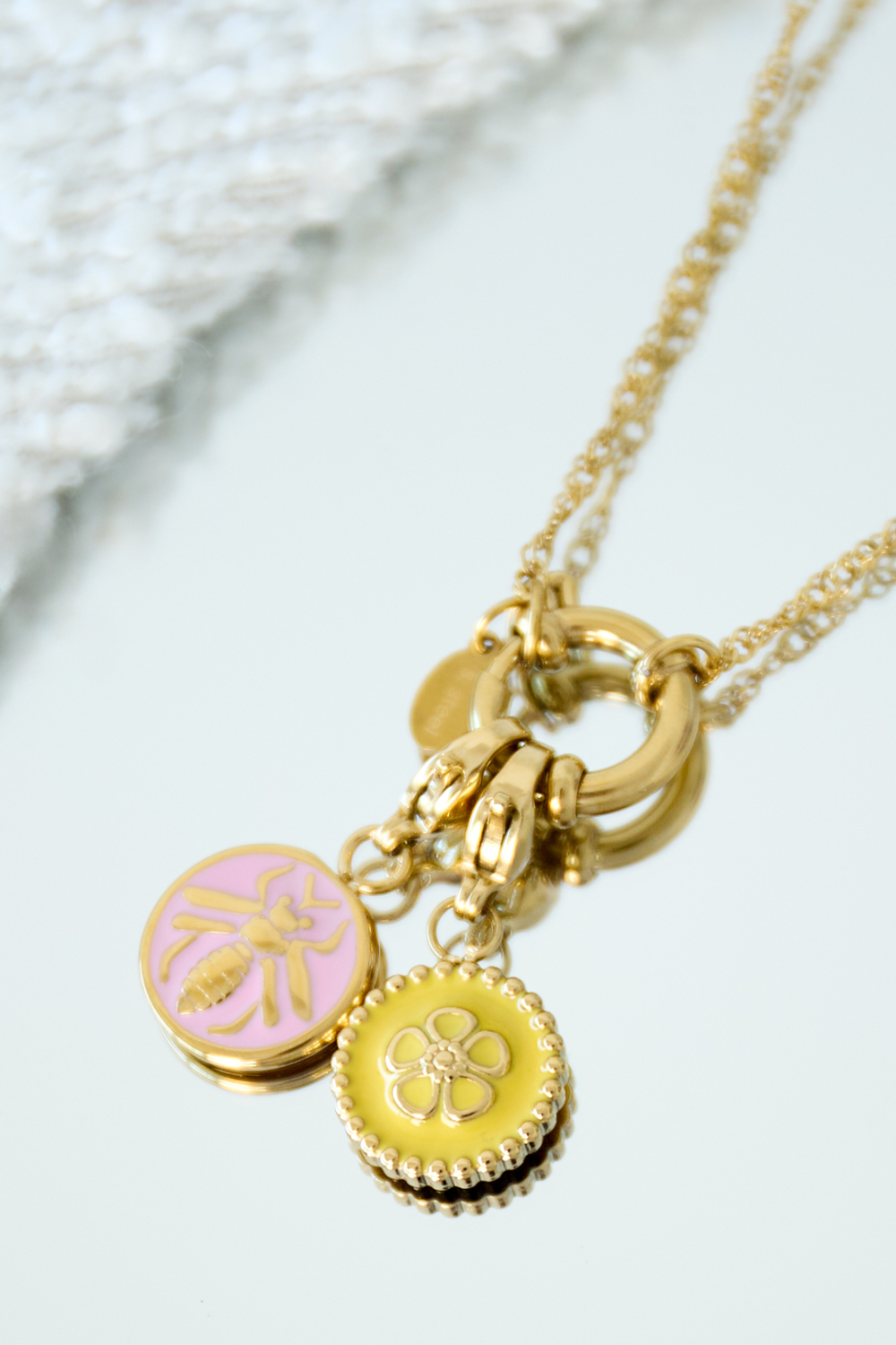 Bijoux En Acier Inoxydable, Breloques Florales, Style Décontracté, Quotidien Image2
