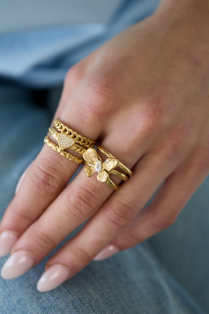 Bague Imposante À Plusieurs Niveaux Ornée De Fleurs Et De Pierres h5 Image2
