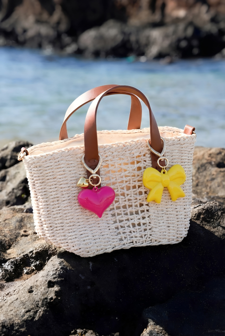Breloques de sac nœud papillon accessoires décontractés en acrylique pour le quotidien 2