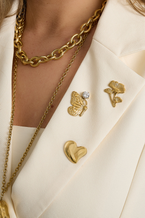 Broches Papillon En Acier Inoxydable, Collection Daily Simple, Bijoux Pour Femmes h5 Image5