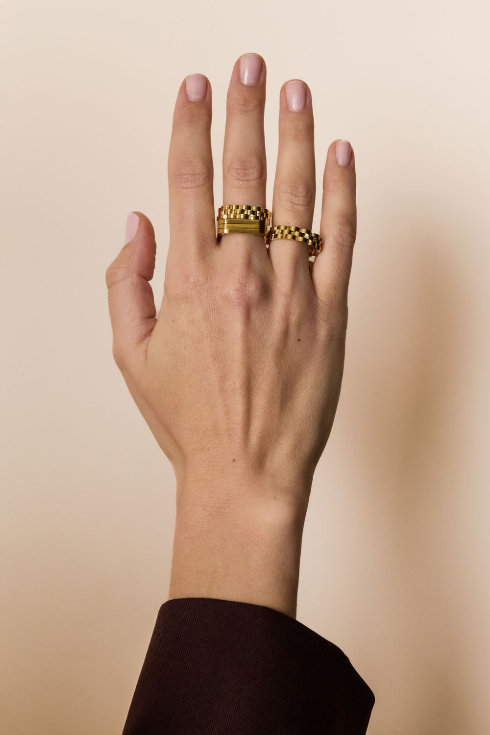 Bagues Minimalistes En Acier Inoxydable De Forme Irrégulière Simple Daily Simple Series Bijoux Pour Femmes h5Image2