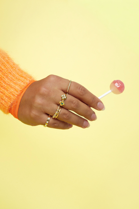 Bague minimaliste à rayures 2