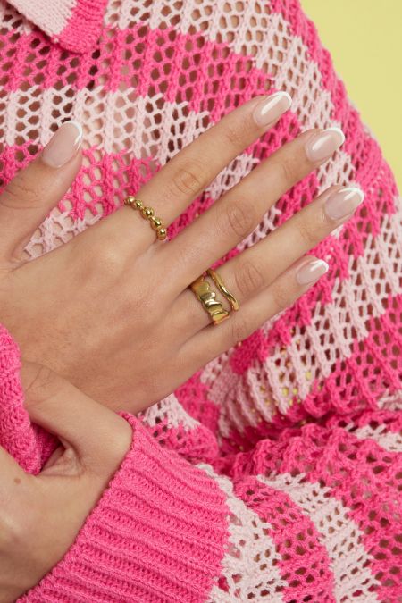 Bague imposante en forme de cœur à plusieurs niveaux 2