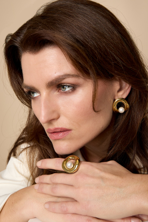 Bagues En Acier Inoxydable, Style Cercle, Collection Décontractée Et Simple Pour Femmes h5 Image2