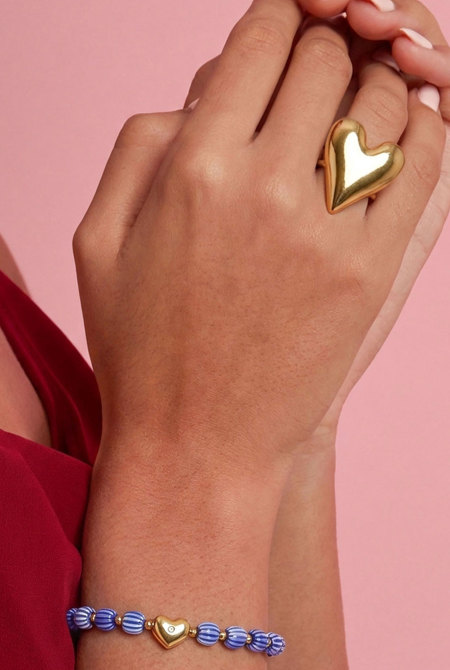 Bague imposante avec un grand cœur 2