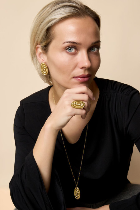 Bagues de déclaration en acier inoxydable de forme irrégulière, série décontractée, simple et quotidienne, bijoux pour femmes 2