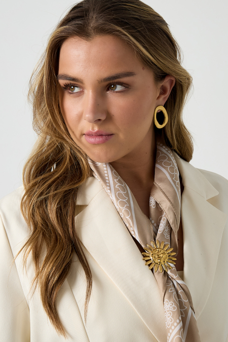 Broches en acier inoxydable, série Fleur, décontractée, simple et quotidienne, bijoux pour femmes 2