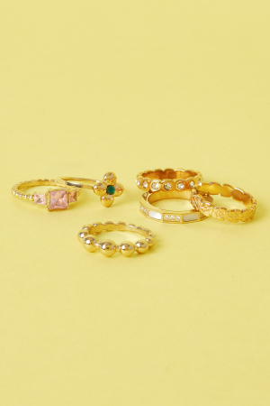 Bague Imposante Ornée D'Un Trèfle Et D'Une Pierre h5 Image2