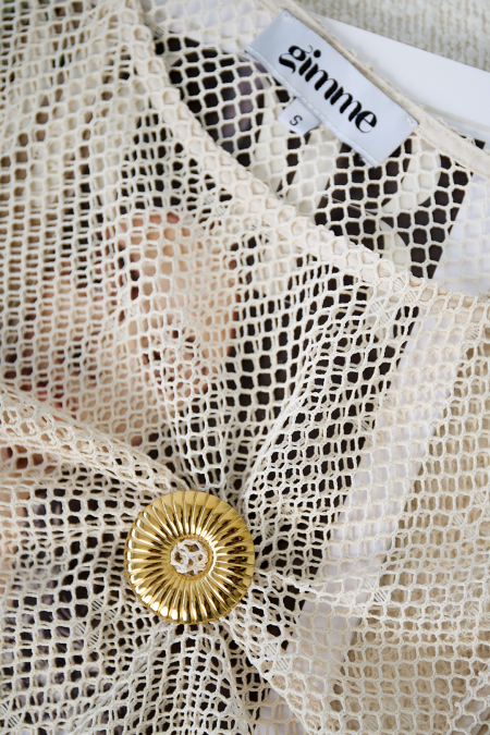 Broche épingle à cheveux ronde à motif rayé 2
