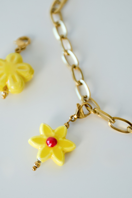 Breloque bijou fleur heureuse 2