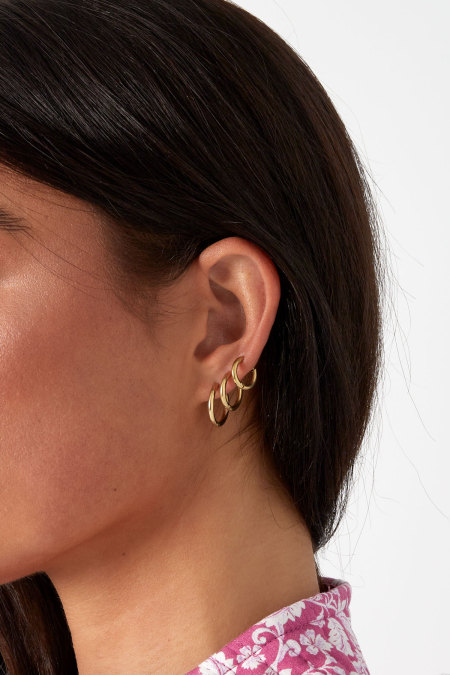 Ensemble de boucles d'oreilles créoles en acier inoxydable 2