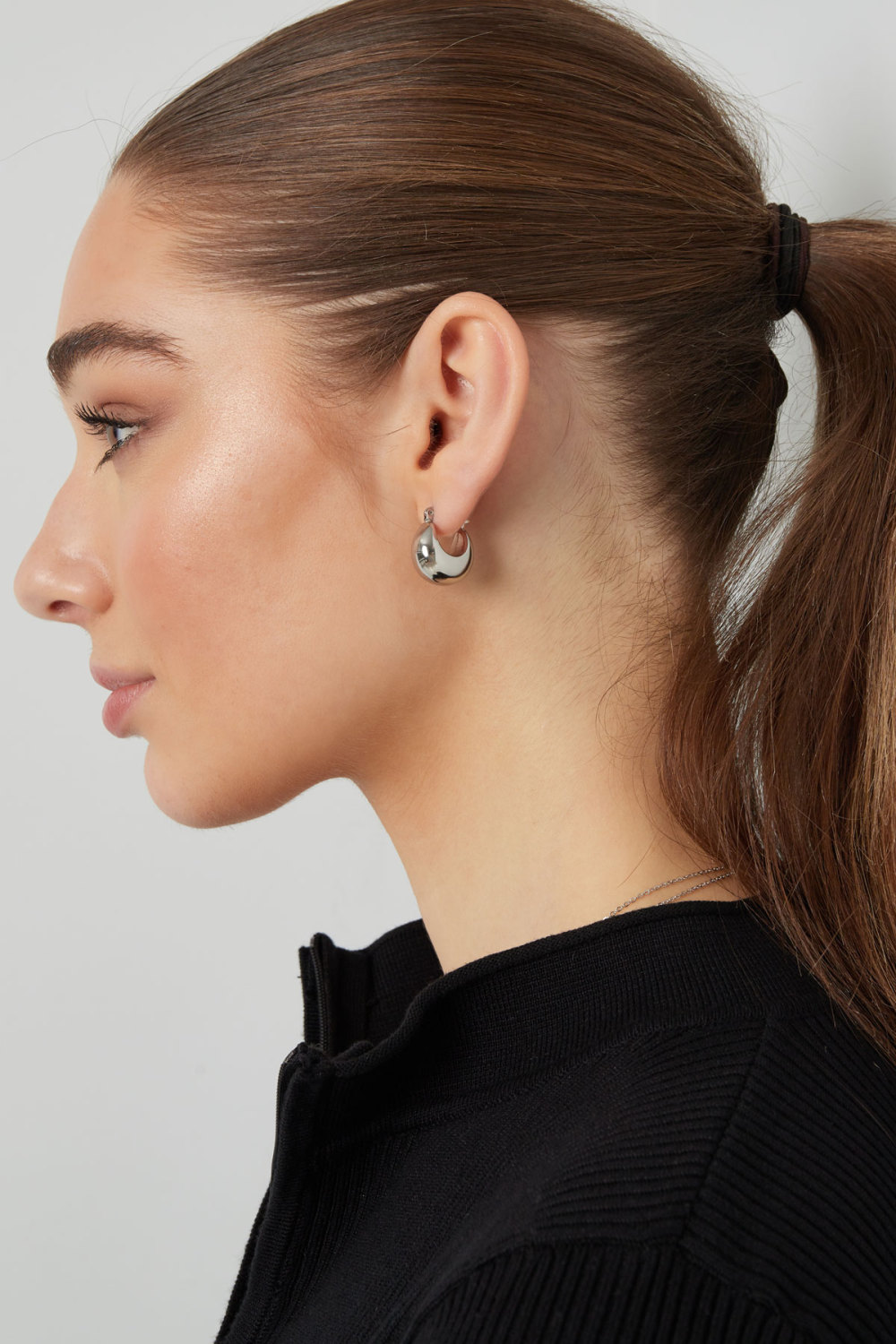 Boucles D'oreilles Mini Demi-Lune Grossière - Dorées Image7