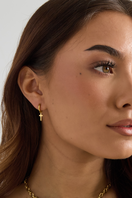 Boucles d'oreilles Faith Argenté Acier inoxydable 2
