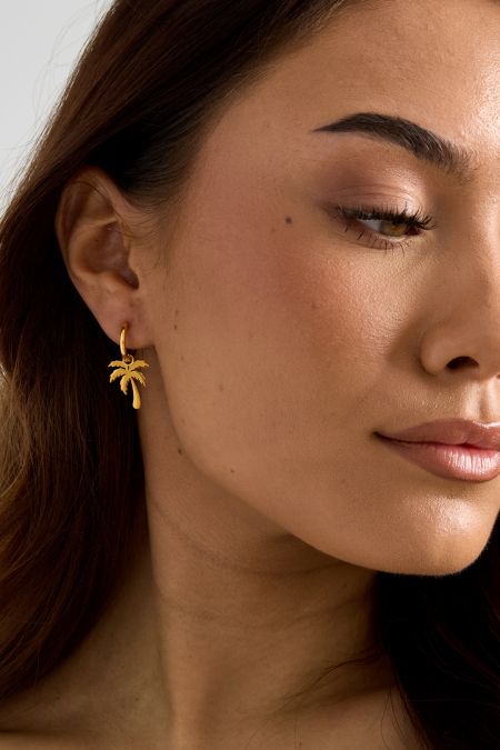 Boucles d'oreilles Summer Palm Acier inoxydable 2