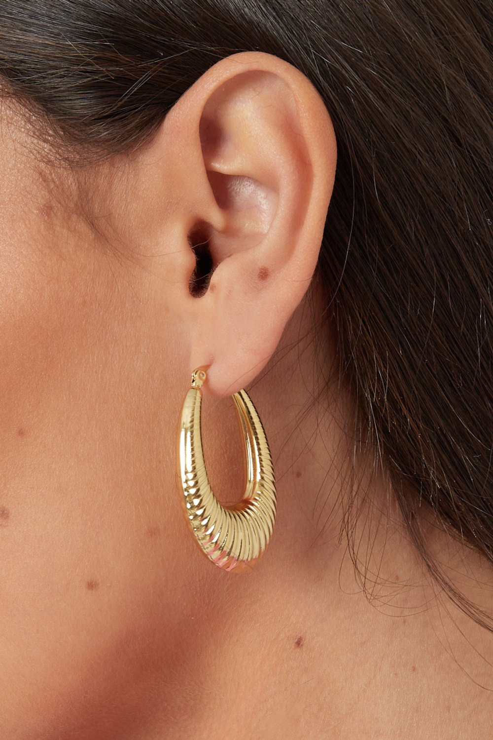 Boucles D'oreilles Ovales Géométriques En Acier Inoxydable Image3