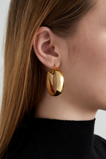 Boucles d'oreilles en acier inoxydable chic 2