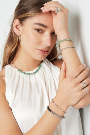 Bracelet Maillons Ronds - Argent Argenté Acier Inoxydable h5 Image4
