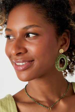 Boucles D'oreilles Double Perles - Cuivre Blanc h5 Image3