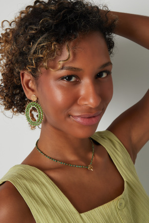 Boucles D'oreilles Double Perles - Cuivre Blanc h5 Image2