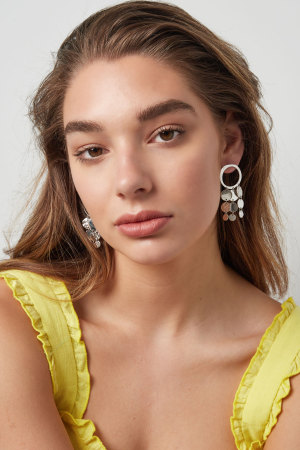 Boucles D'oreilles Guirlandes Joyeuses - Doré Acier Inoxydable h5 Image2