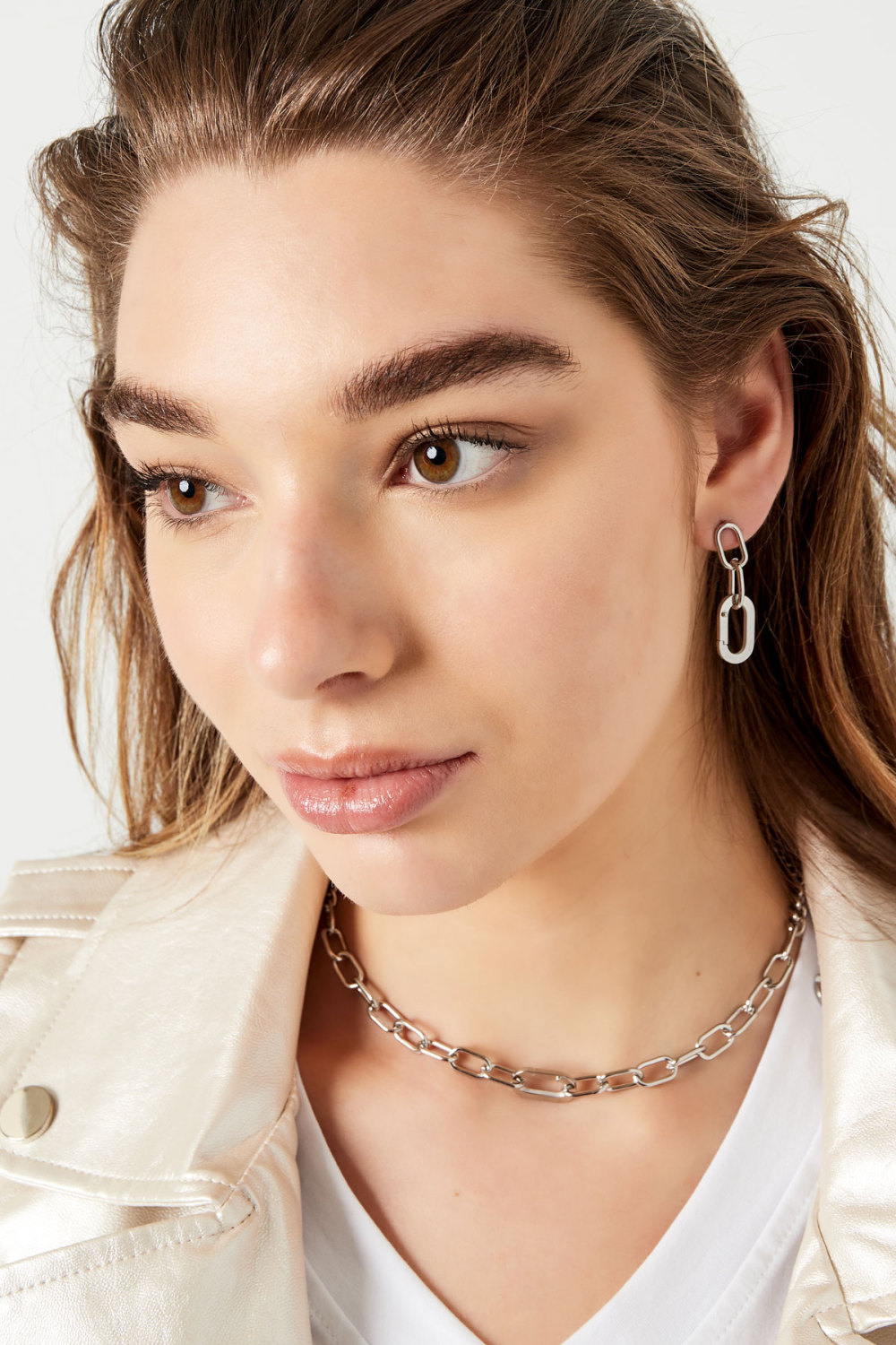 Lien Clous D'couleur Oreilles - Couleur Or Acier Inoxydable h5Image2