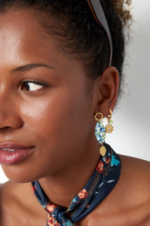 Boucles D'oreilles Perles Avec Fleur h5 Image3