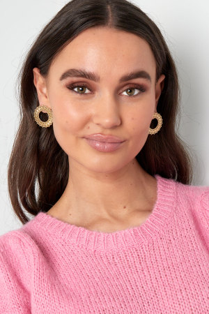 Boucles D'oreilles Déclaration Soleil h5 Image2