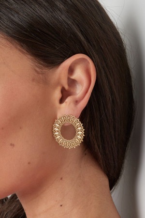 Boucles D'oreilles Déclaration Soleil h5 Image3
