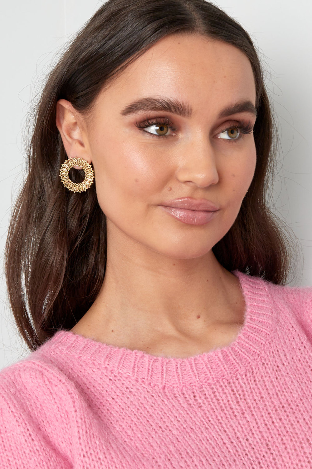 Boucles D'oreilles Déclaration Soleil h5Image4