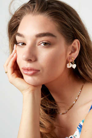 Boucles D'oreilles Étoile De Mer Avec Coeur - Doré Acier Inoxydable h5 Image4