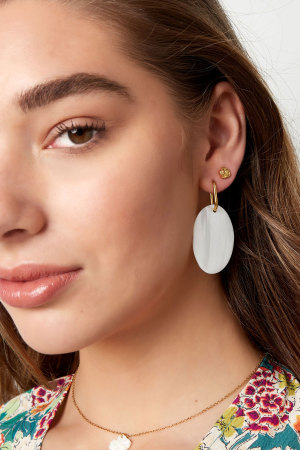 Boucles D'oreilles Grosse Pièce - Argent Acier Inoxydable h5 Image3