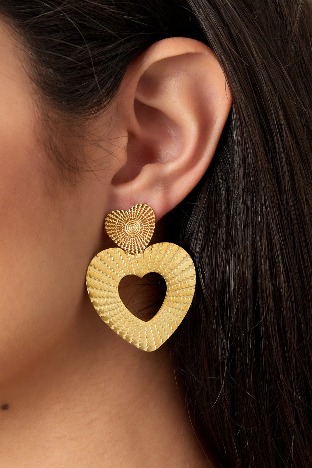 Boucles D'oreilles Double Coeur Image3