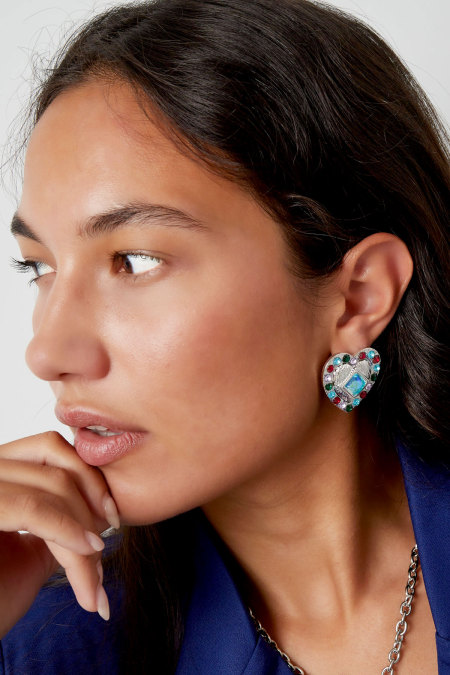 boucles d'oreilles coeur coloré 2