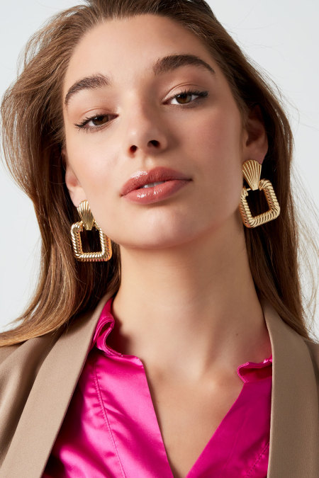 boucles d'oreilles carré brillant 2