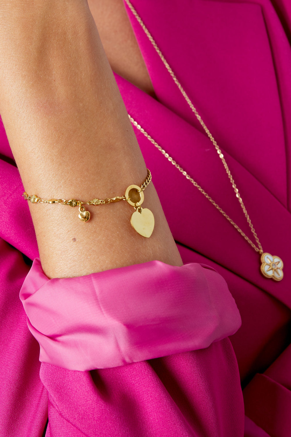 Bracelet Maillons Avec Coeur Image2
