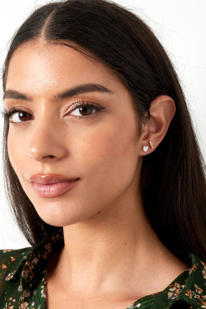 Boucles D'oreilles Barre Avec Pierres - Argent 925 h5 Image2