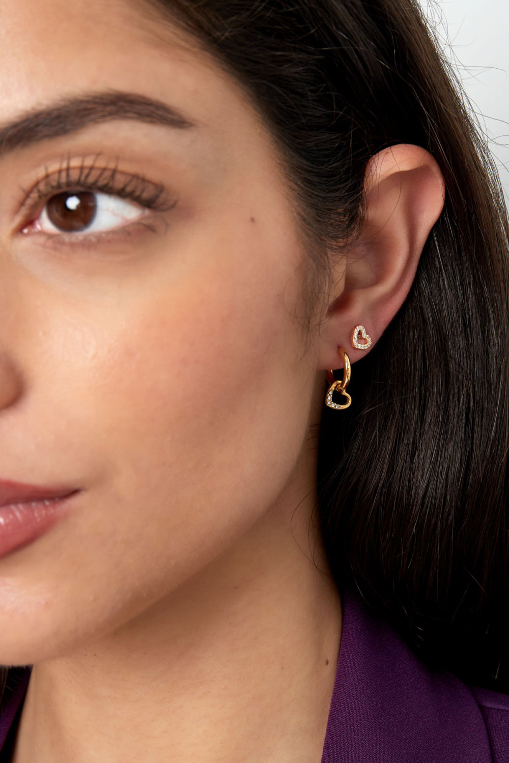Petites Boucles D'Oreilles En Forme De Cœur h5Image3